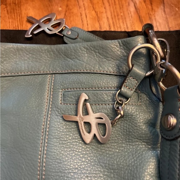 B. Makowsky Turquoise Leather Crossbody Bag EUC!! - Picture 7 of 14